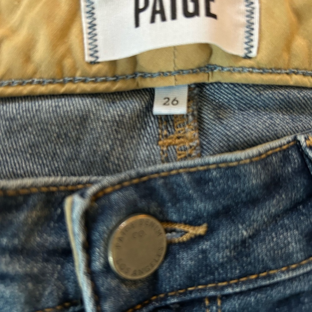 PAIGE Women's Blue Ankle Jeans